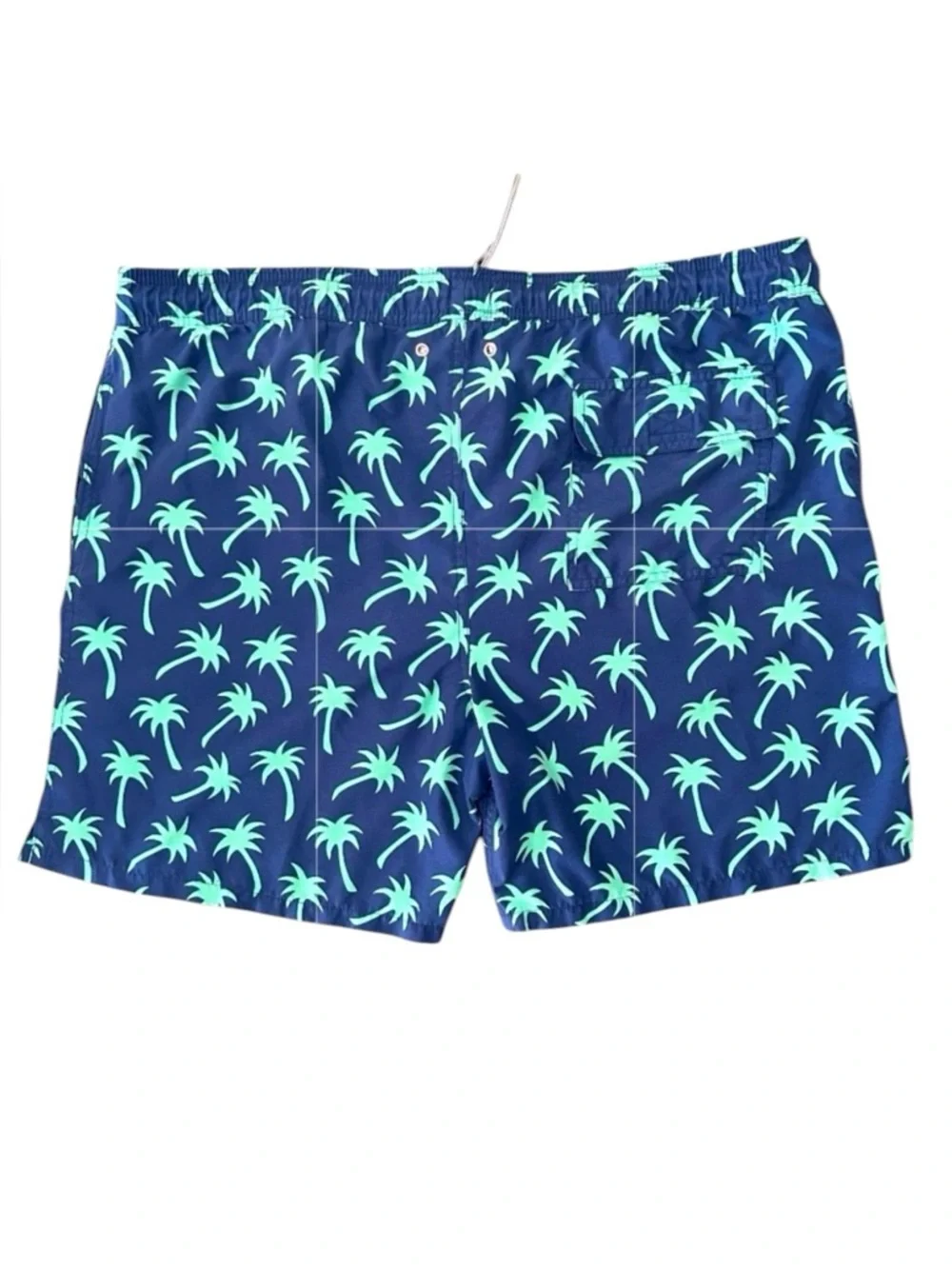 Tom & Teddy Blue Palm Tree Print Swim Shorts XXL | Quick-Dry Beach Swimwear O